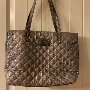 Guess Silver Sequin Bag